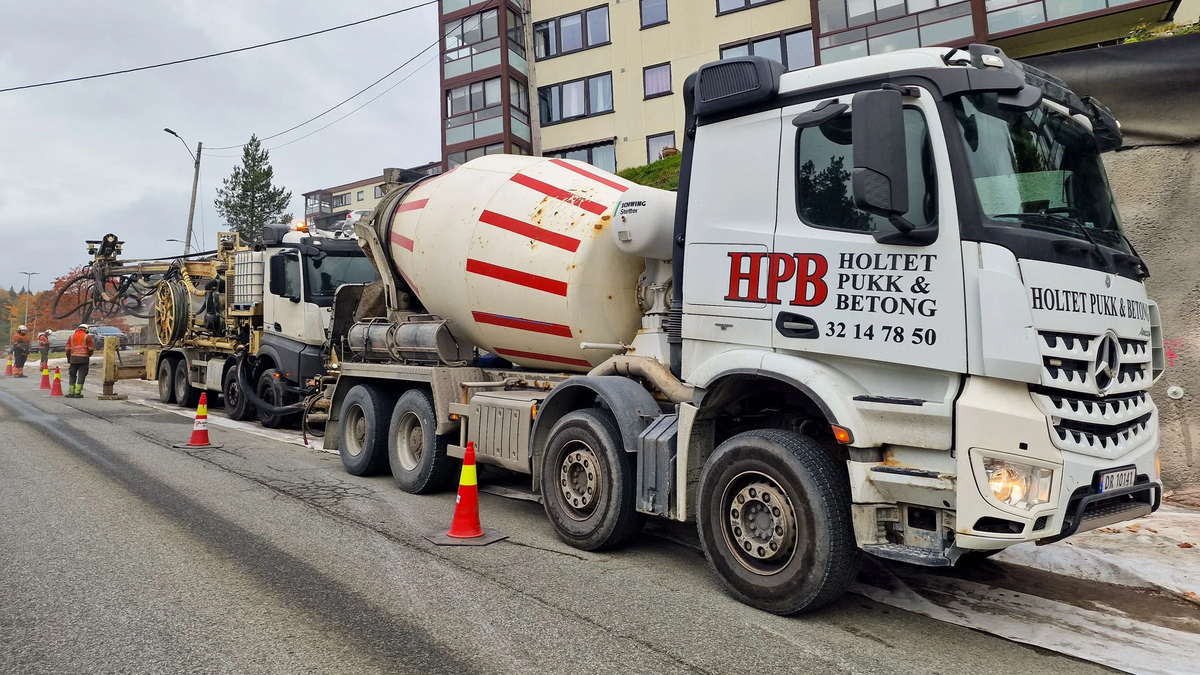 Betongbil-sjåfør